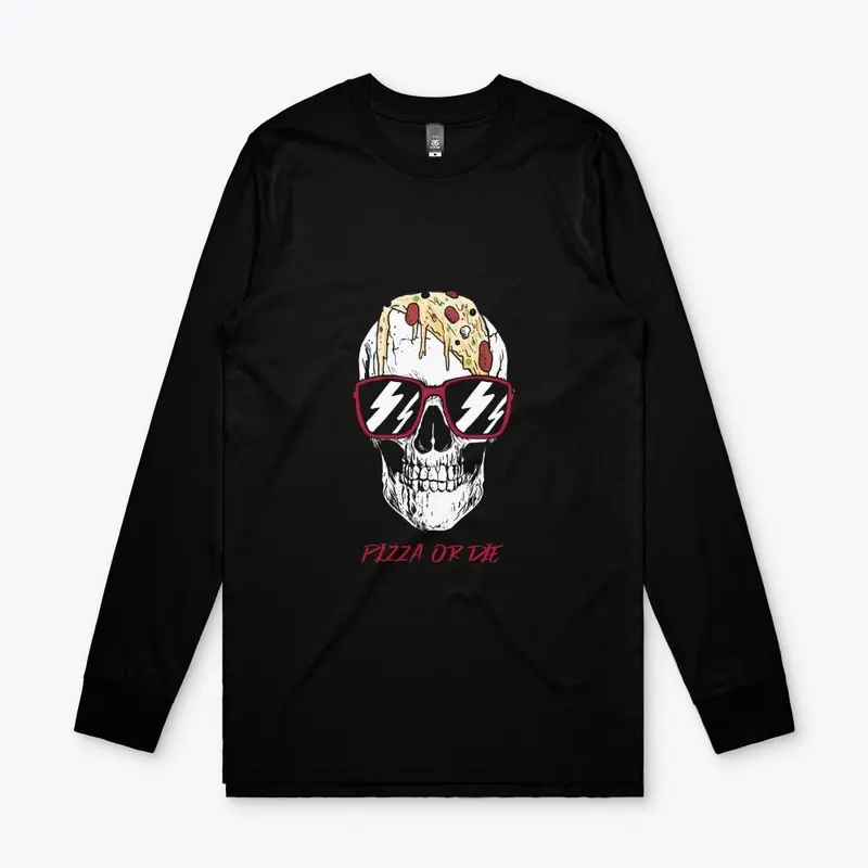 Pizza or Die Skull