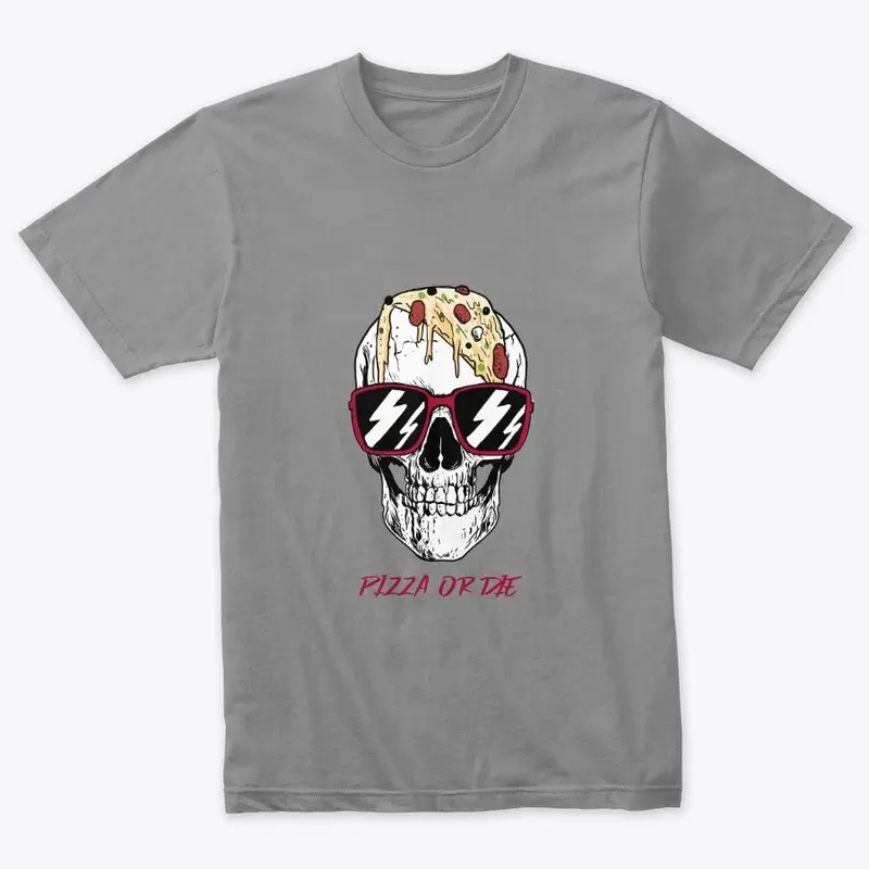 Pizza or Die Skull